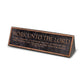 Tabletop Plaque: Work Unto the Lord, Copper Resin (Colossians 3:23)