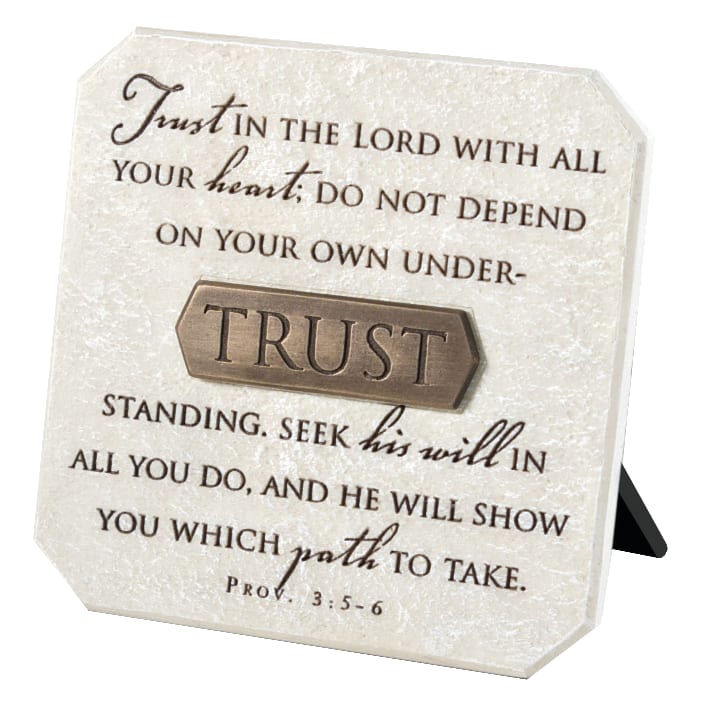 Tabletop Plaque: Trust Bronze (Polyresin)