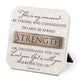 Tabletop Plaque: Strength Bronze (Polyresin)