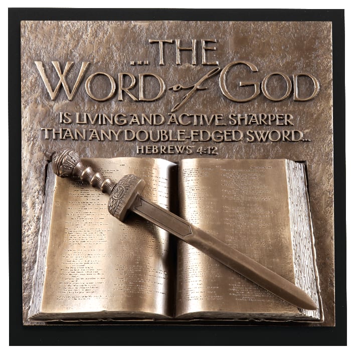 Tabletop Plaque: Word of God Moments of Faith Sculpture, Resin