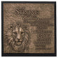 Resin/Mdf Plaque: Sculpture Moments of Faith, Lion (Josh 1:9)