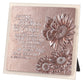 Tabletop Plaque: Butterfly, Moments of Faith Sculpture, Small Square Cast Stone, Mdf Base (2 Cor 5:17)
