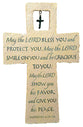 Cross With Metal Cross: May the Lord Bless You Numbers 6:24-26