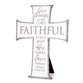 Cross: Faithful (Psalm 136:1) Easel Back (Resin)