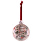 Christmas Ornament (Hand-blown Glass):  Loved, Floral (Philippians 1:7), Comes in a clear gift box