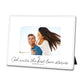 Desktop Photo Frame (Resin): God Writes the Best Love Stories (Num. 6:24,26), White with easel back