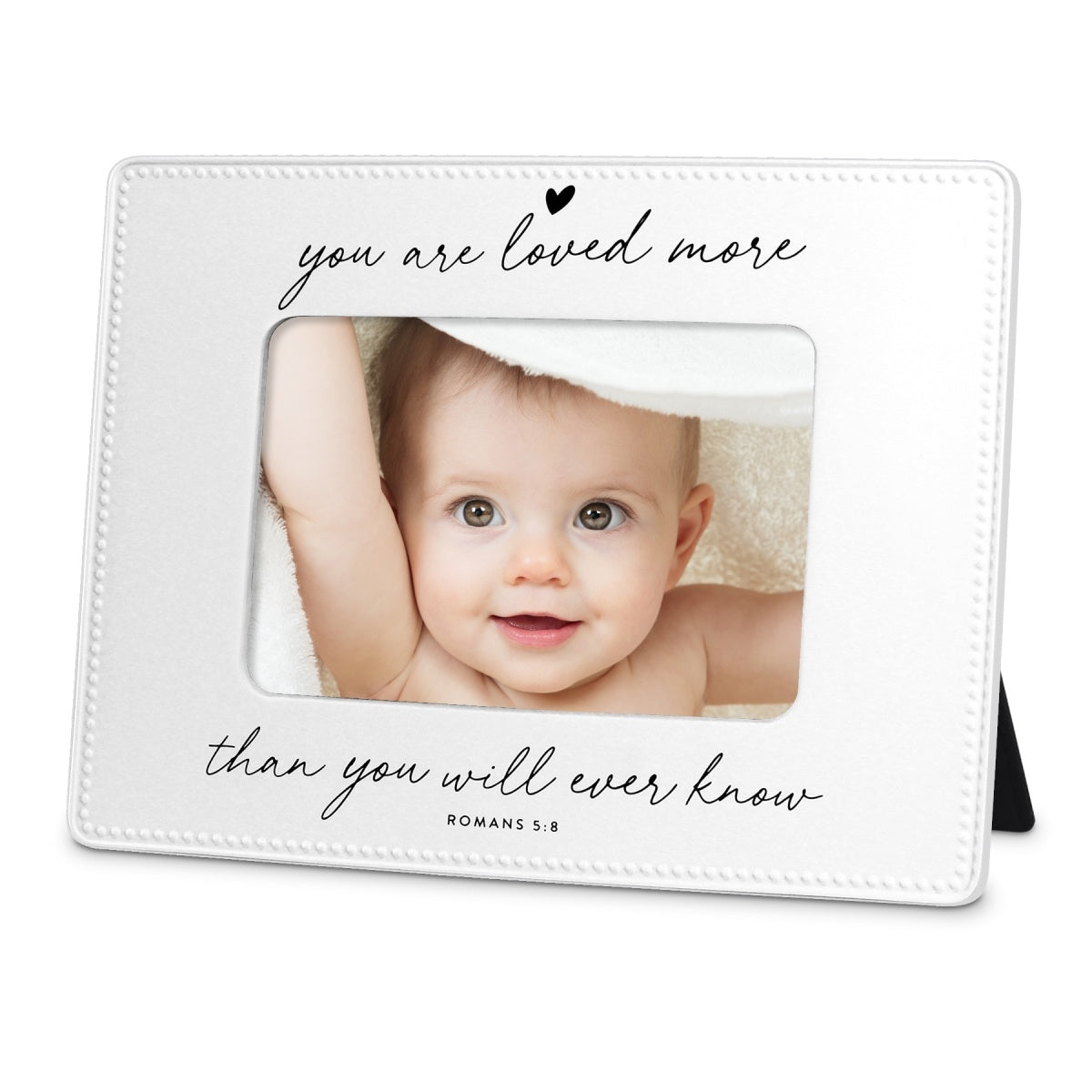 Resin Photo Frame: You Are Loved More Than You Will Ever Know (Romans 5:8) White