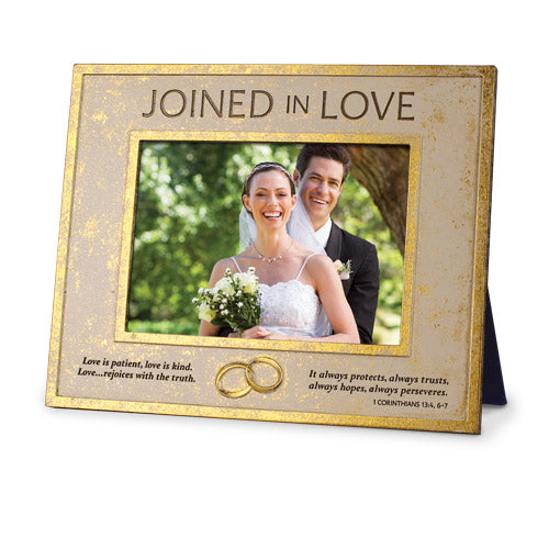 Photo Frame: Joined in Love Resin (1 Cor 13:4, 6:7)
