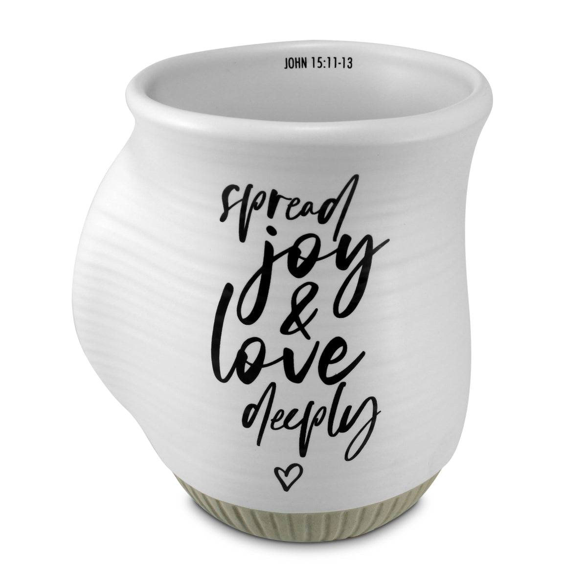 Ceramic Handwarmer Mug, 532ml: Today I Will Spread Joy, White (John 15:11-13)