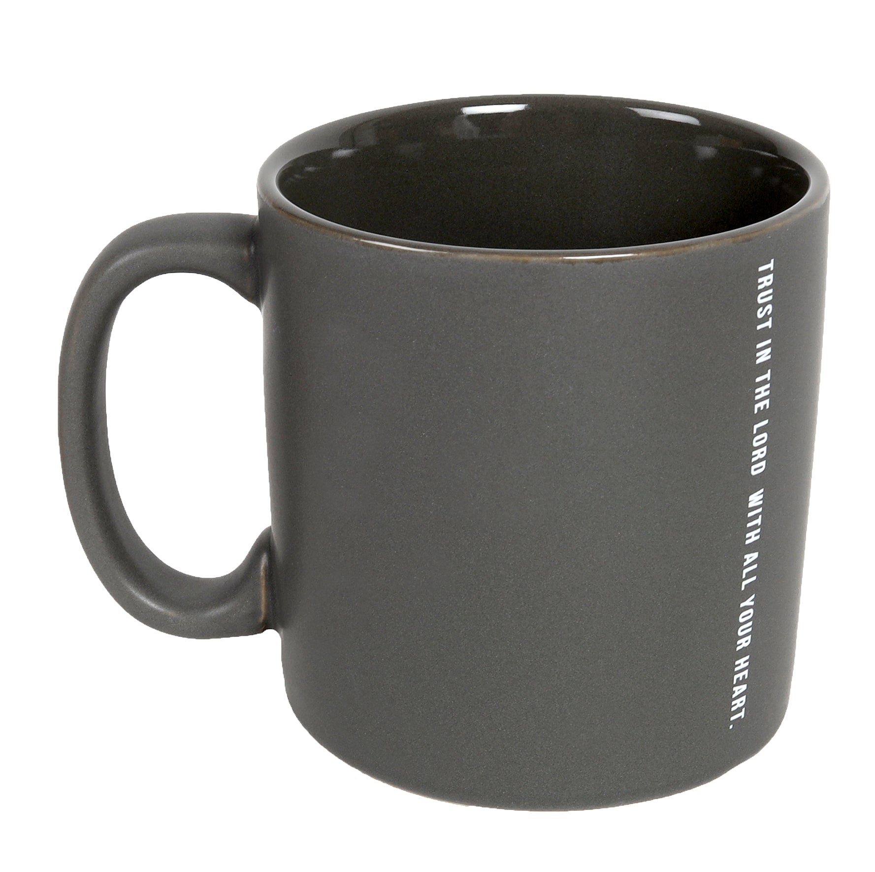 Ceramic Mug: Trust, Charcoal (Proberbs 3:5) Simply Scripture (473 Ml)