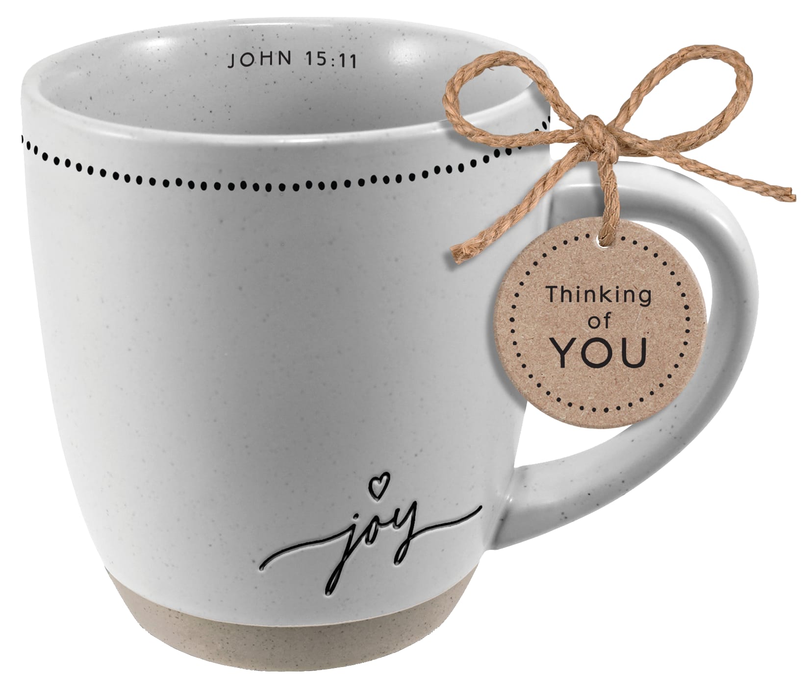 Ceramic Mug: Joy (John 15:11) Textured Etched Encouragement (414 Ml)