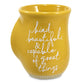 Ceramic Handwarmer Mug (532ml): Powerful Words, God's Masterpiece, Yellow, Raw Bottom (Eph 2:10)
