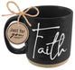 Ceramic Mug: Faith, Black (Proverbs 3:5-6) Powerful Words (503 Ml)