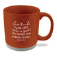 Ceramic Mug: Grateful (Psalm 106:1) Rust, Raw Bottom, Powerful Words (473 Ml)