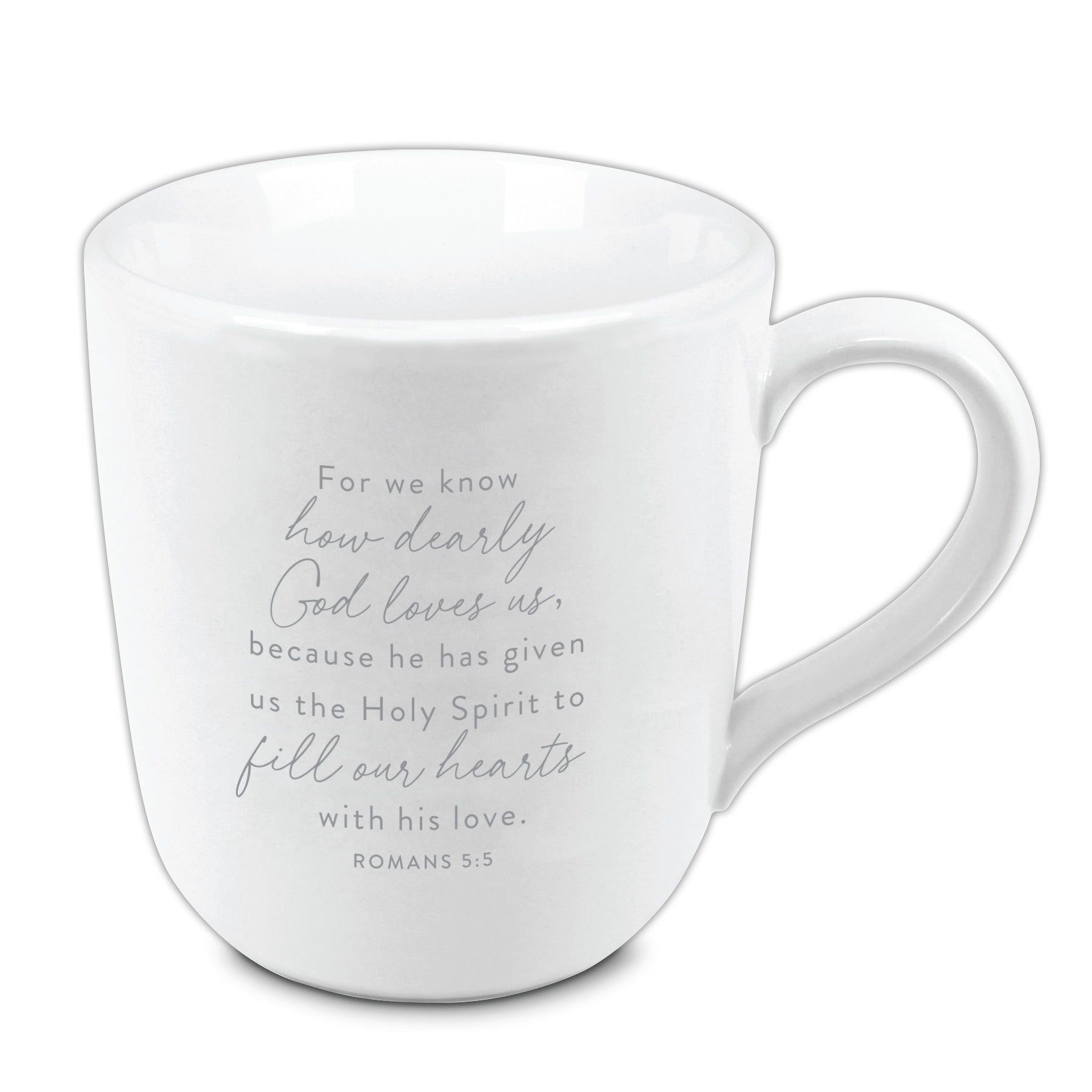 Ceramic Mug: Loved (Romans 5:5) Textured (473 Ml)