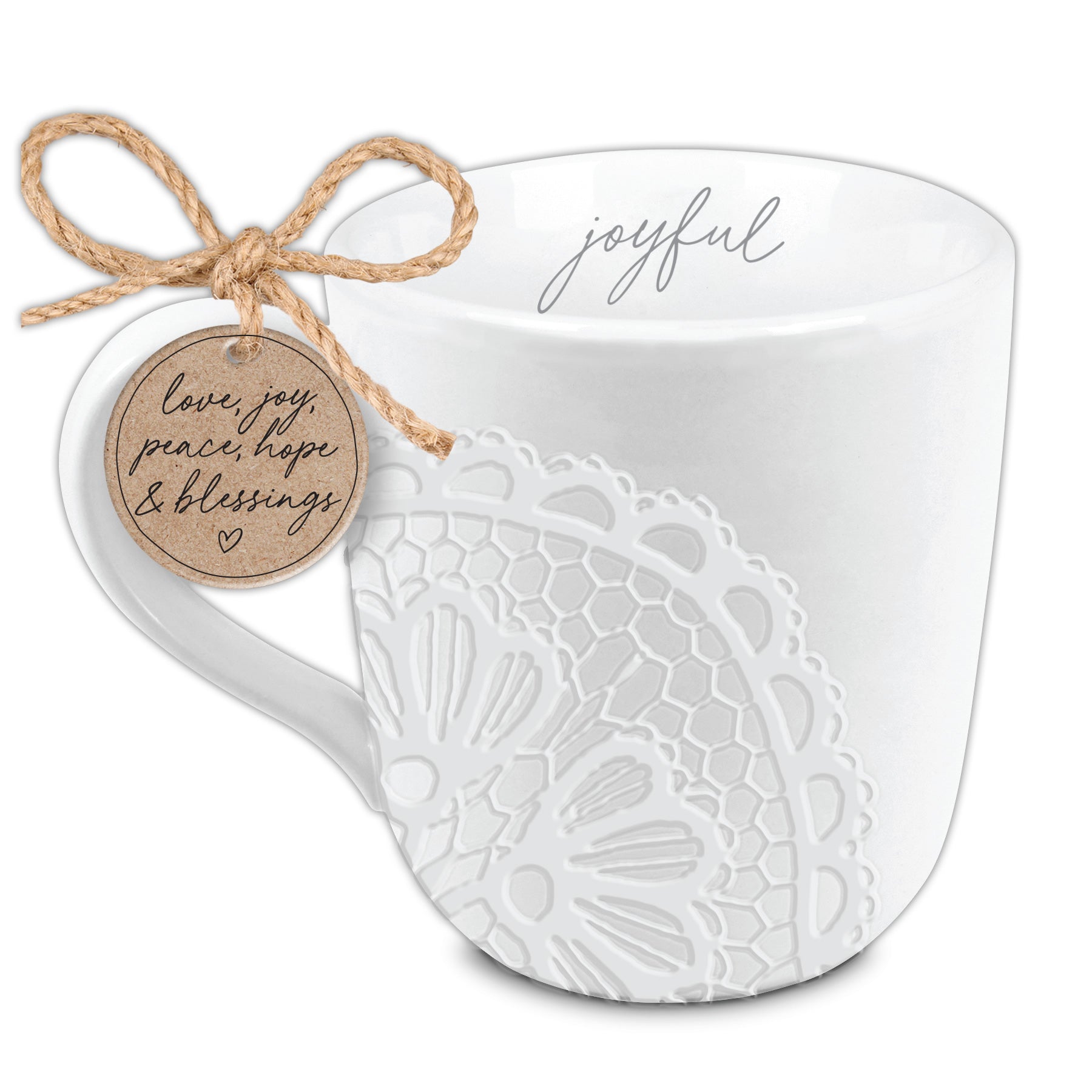 Ceramic Mug: Joyful (Romans 15:13) Textured (473 Ml)
