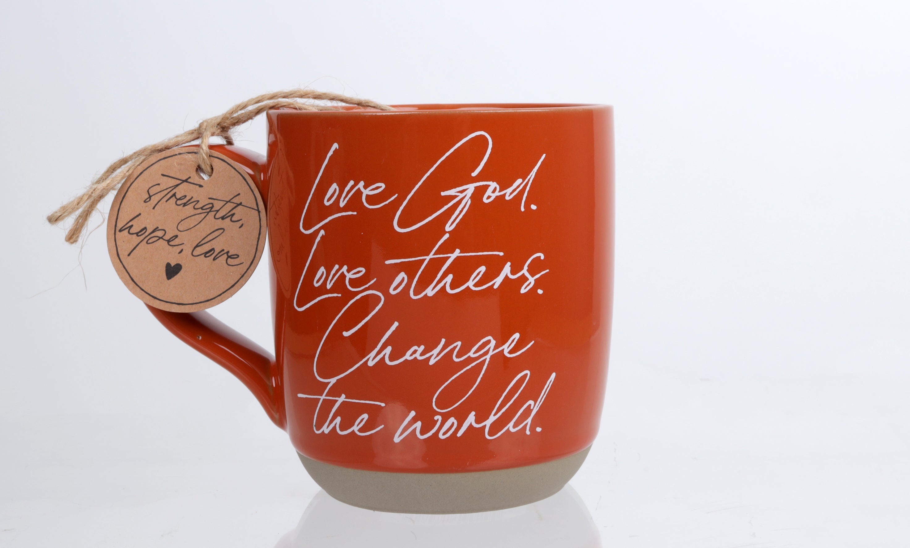 Ceramic Mug (532ml): Love God, Orange, Matthew 22:38-39 (Hope in the Lord)
