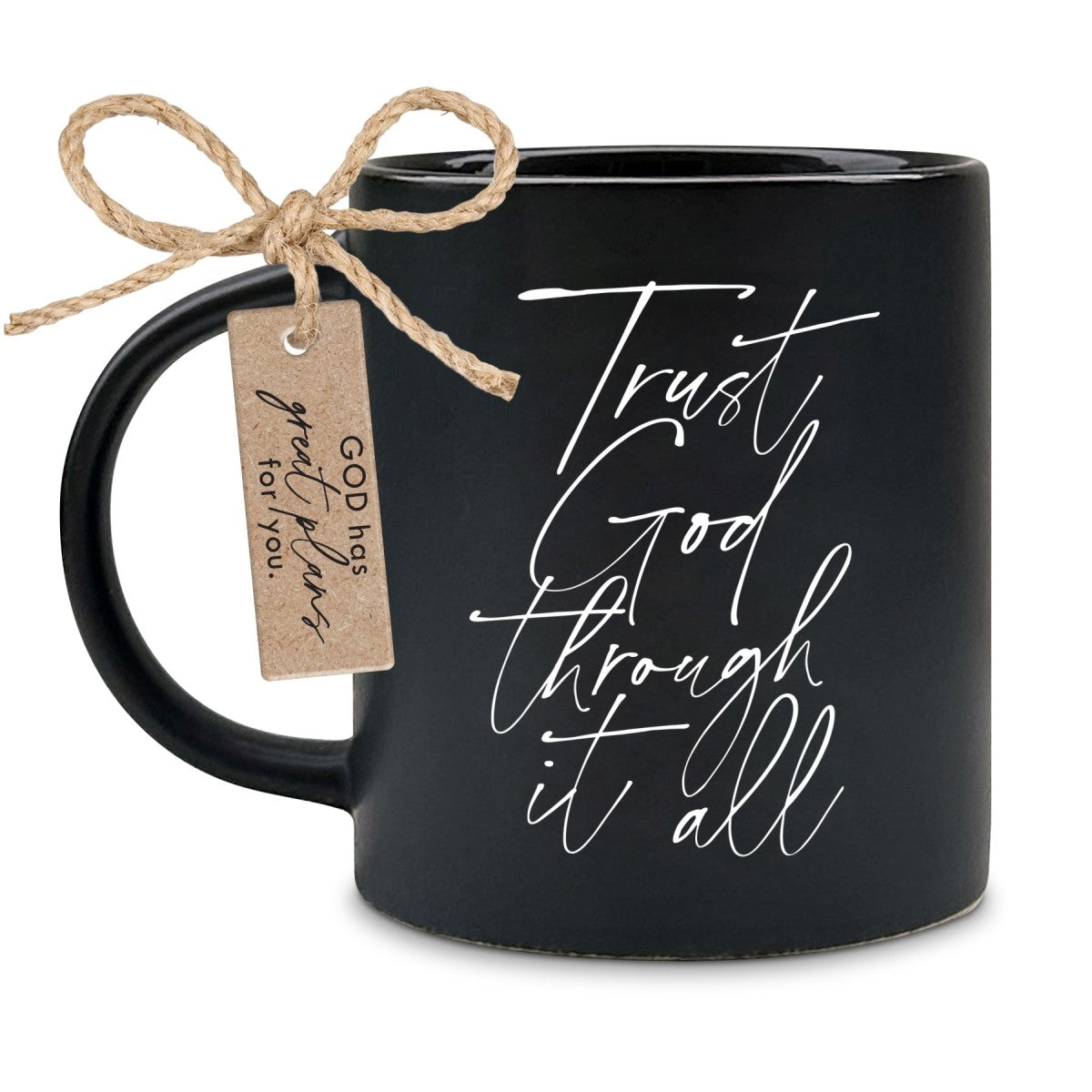 Ceramic Mug (532ml): Boldly Believe, Trust God (Proverbs 3:5-6) Black
