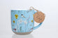 Ceramic Mug (532ml): Spring Garden, Sweet Friend (proverbs 27:9) light blue flowers/birds