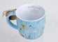 Ceramic Mug (532ml): Spring Garden, Sweet Friend (proverbs 27:9) light blue flowers/birds