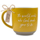 Ceramic Mug (562ml): The World Needs (Ephesians 1), Yellow with Textured Raw Grey Bottom