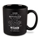 Ceramic Mug: Simple Faith Serenity Prayer, Black/White (Philippians 4:13) (414 Ml)