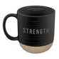 Ceramic Mug: Strength (Joshua 1:9) Black Texture (532ml)