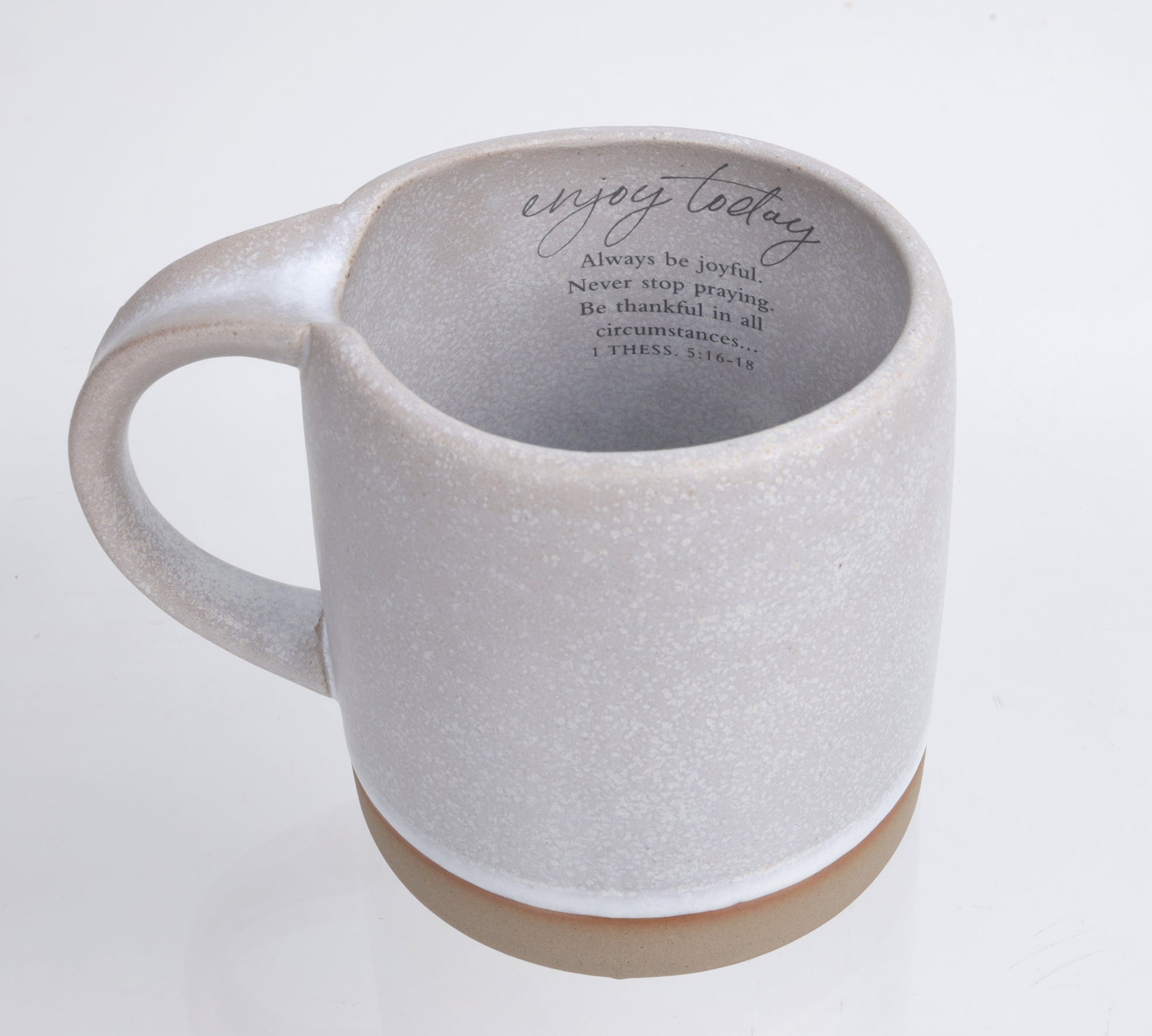 Ceramic Mug (532ml): Enjoy Today, White (1 Thes. 5:16-18) Crafted Inspiration