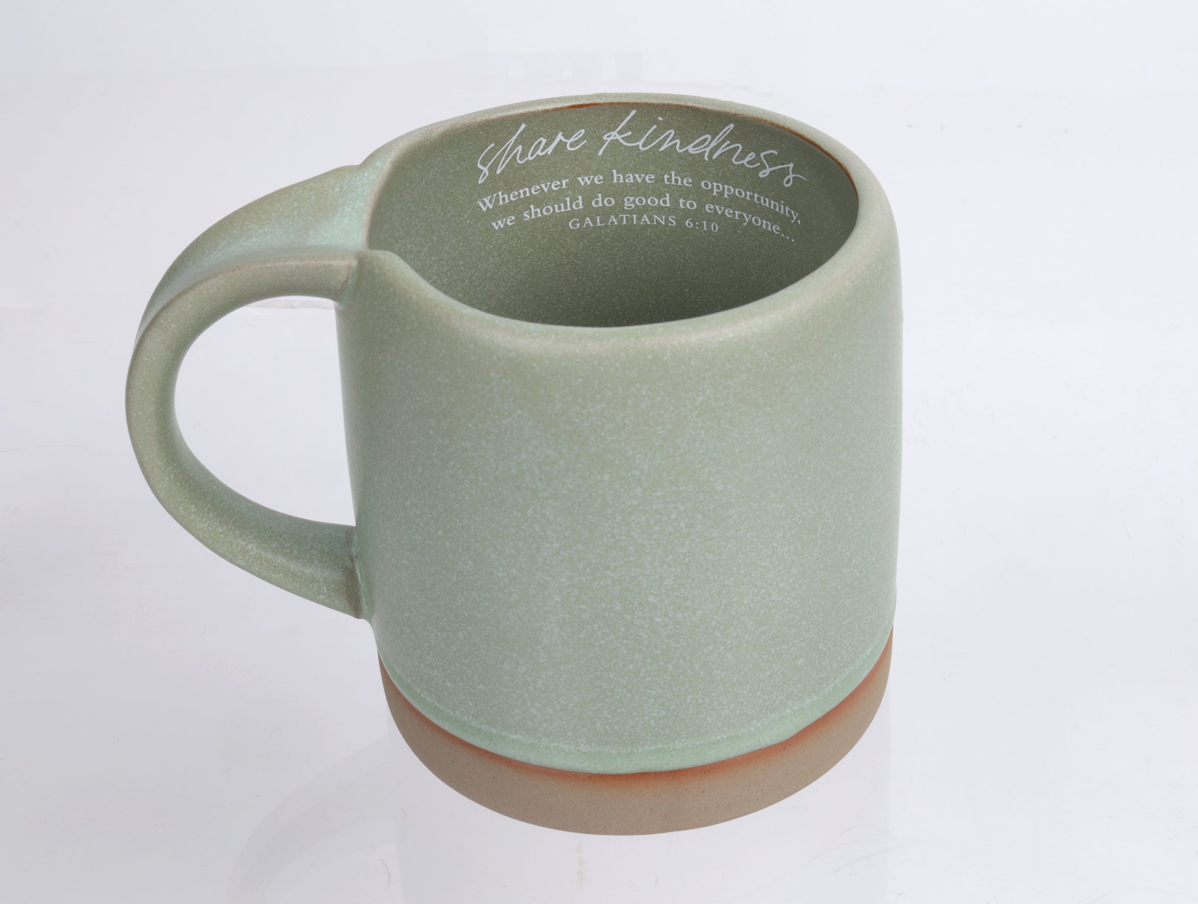 Ceramic Mug (532ml): Share Kindness, Green (Gal. 6:10) Crafted Inspiration