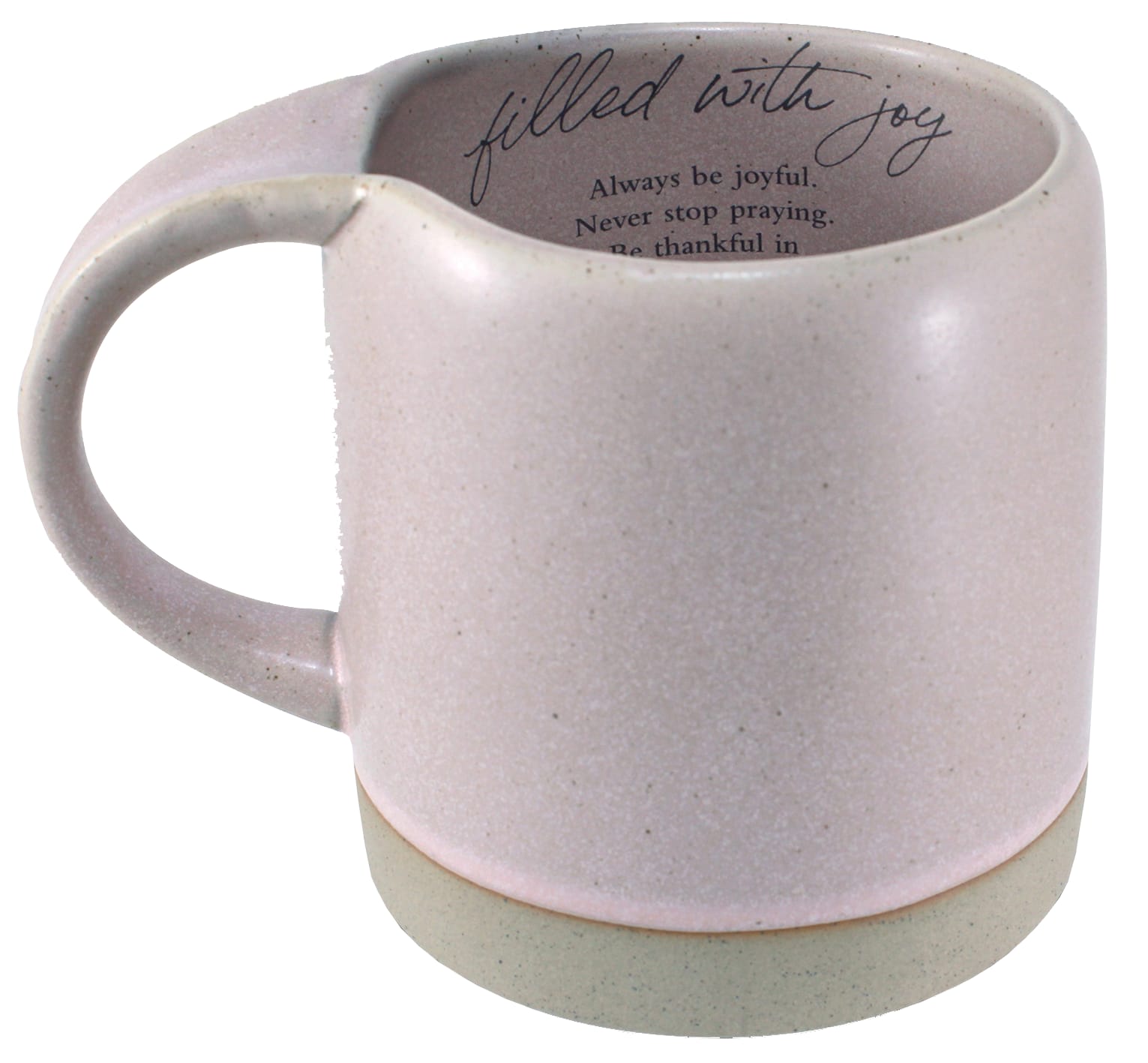 Ceramic Mug (532ml): Crafted Inspiration, Filled With Joy, Light Pink (1 Thess. 5: 16-18)