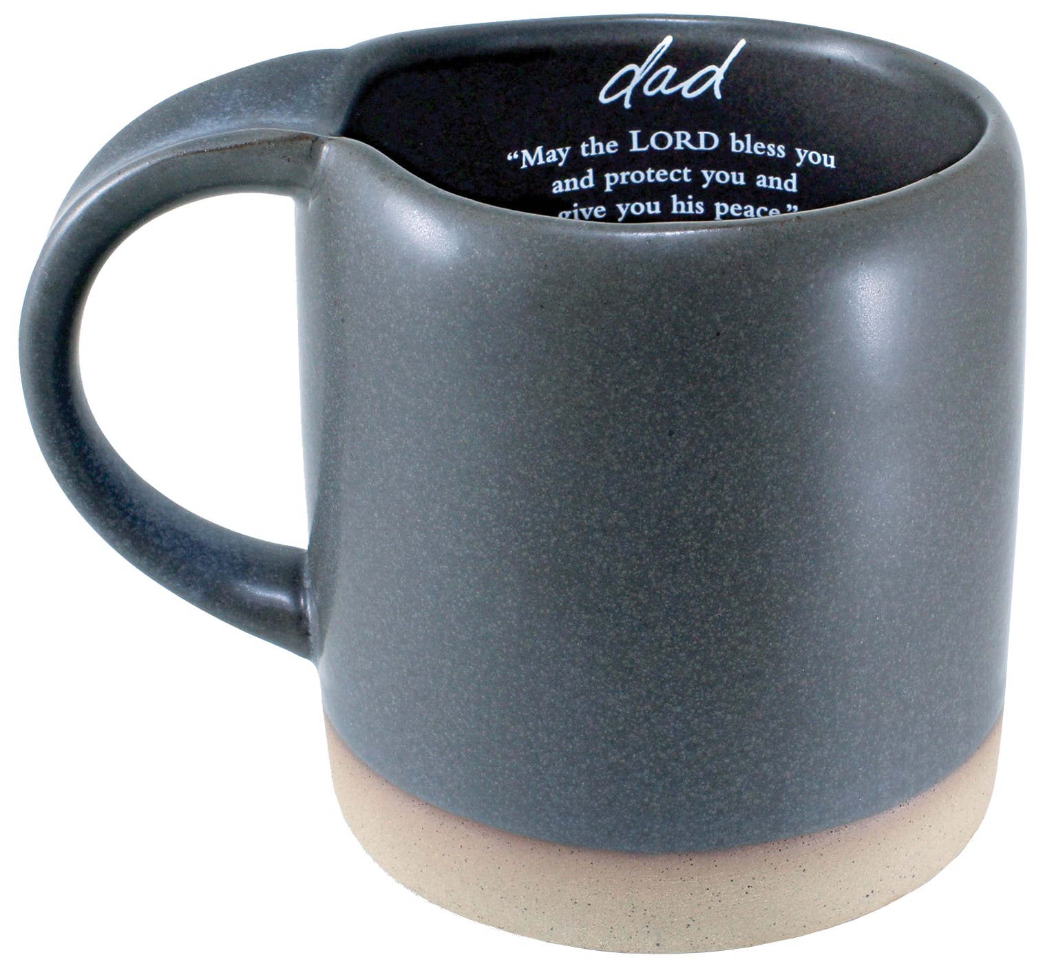 Ceramic Mug (532ml): Crafted Inspiration, Dad, Charcoal Gray (Num. 6:24, 26)