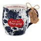 Ceramic Mug Pretty Prints: You Are Amazing, Navy/White (Proverbs 31:25)