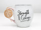 Ceramic Mug: Touch of Colour, Strength & Courage (Joshua 1:9) (592 Ml)