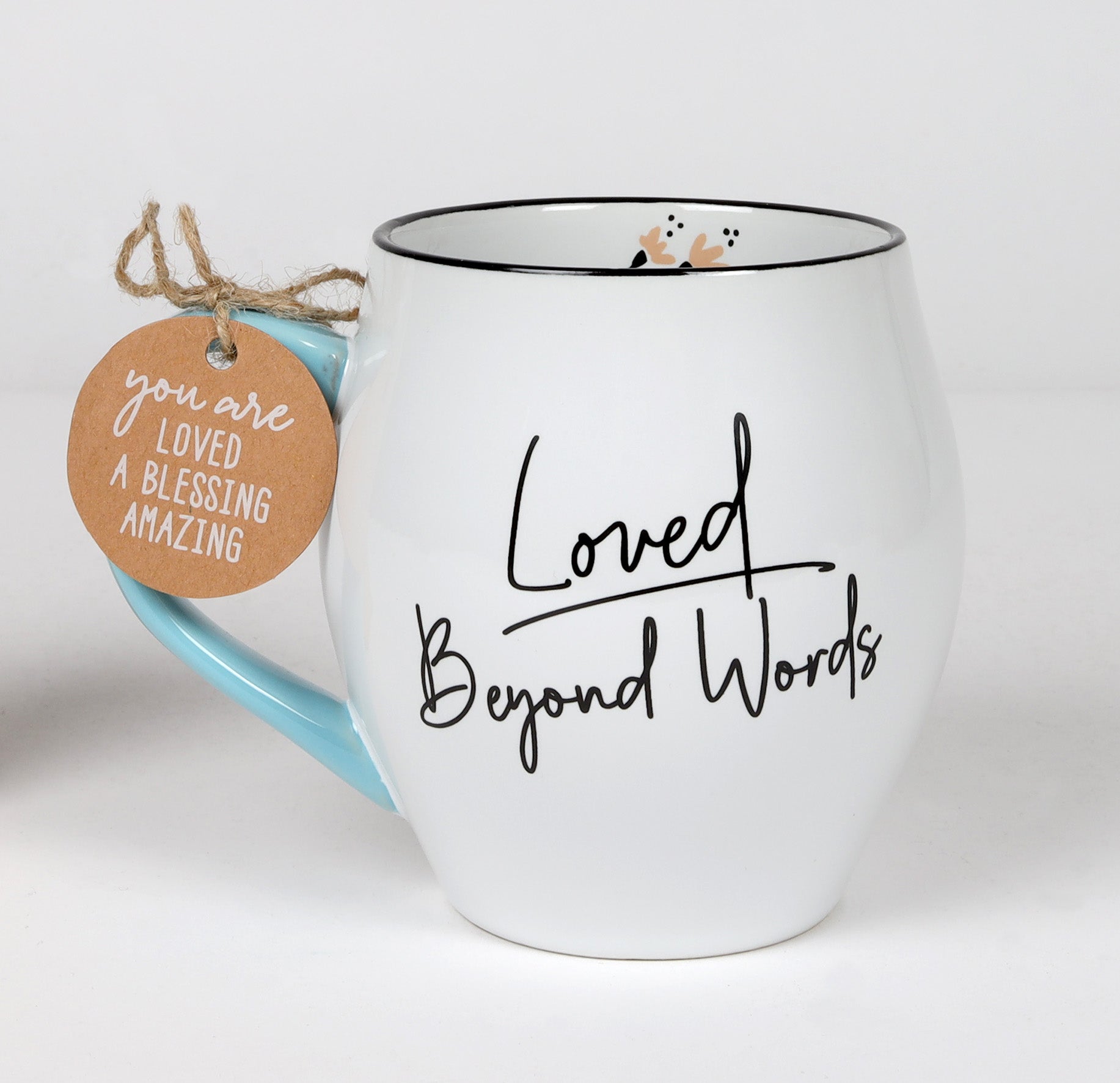 Ceramic Mug: Touch of Colour, Loved Beyond Words (Eph. 3:19) Blue (592 Ml)