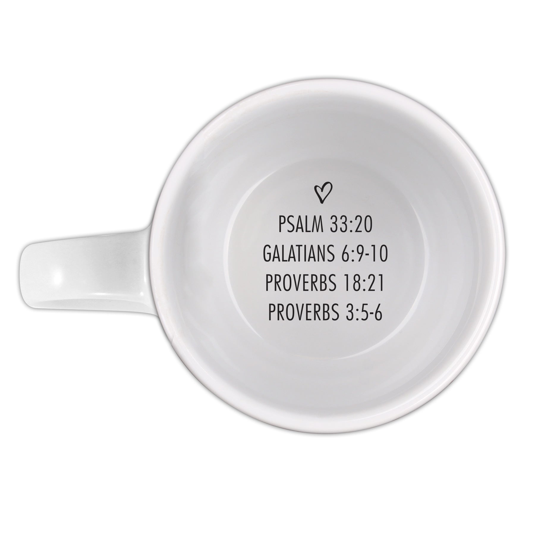 Ceramic Mug: Today I Will Choose Hope (Psalm 33:20, Gal. 6:9-10, Prov. 18:21, Prov. 3:5-6) White, Raw Bottom (591 Ml)
