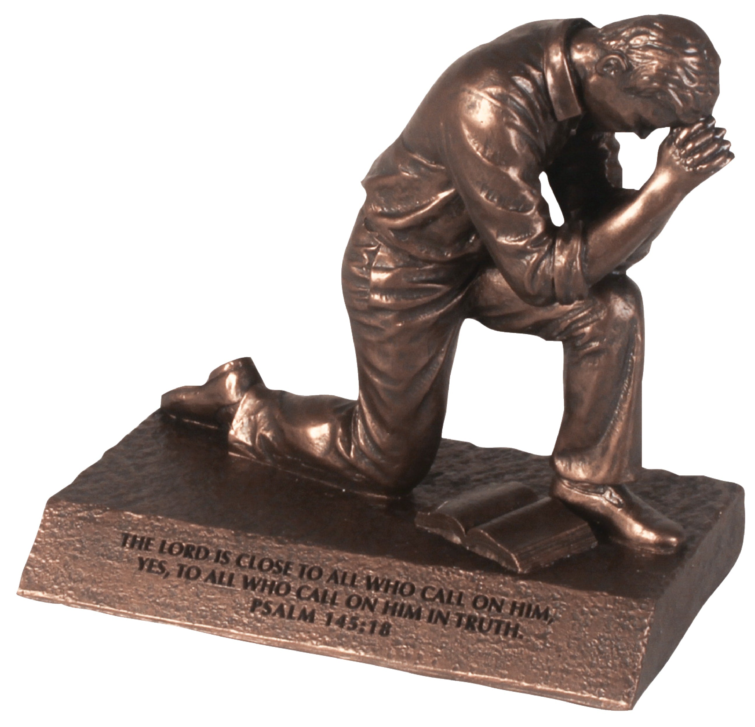 Moments of Faith Sculpture: Praying Man (Psalm 145:18)