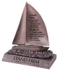 Moments of Faith Sculpture: Stand Firm Sailboat Cast Stone, Small (1 Cor 15:58)