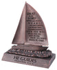 Moments of Faith Sculpture: He Guides Sailboat Cast Stone, Small (Prov 3:5-6)