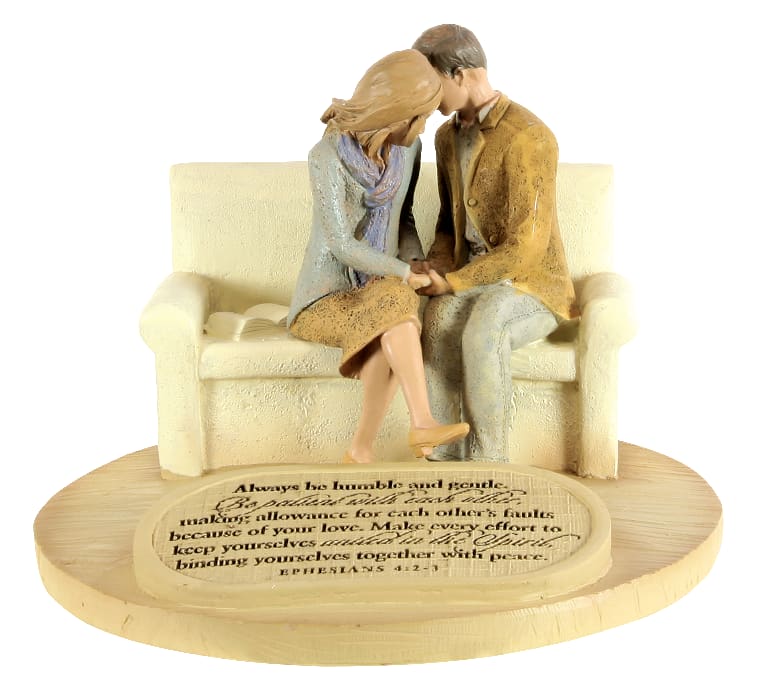 Sculpture: Devoted, Praying Couple (Eph 4:2-3)