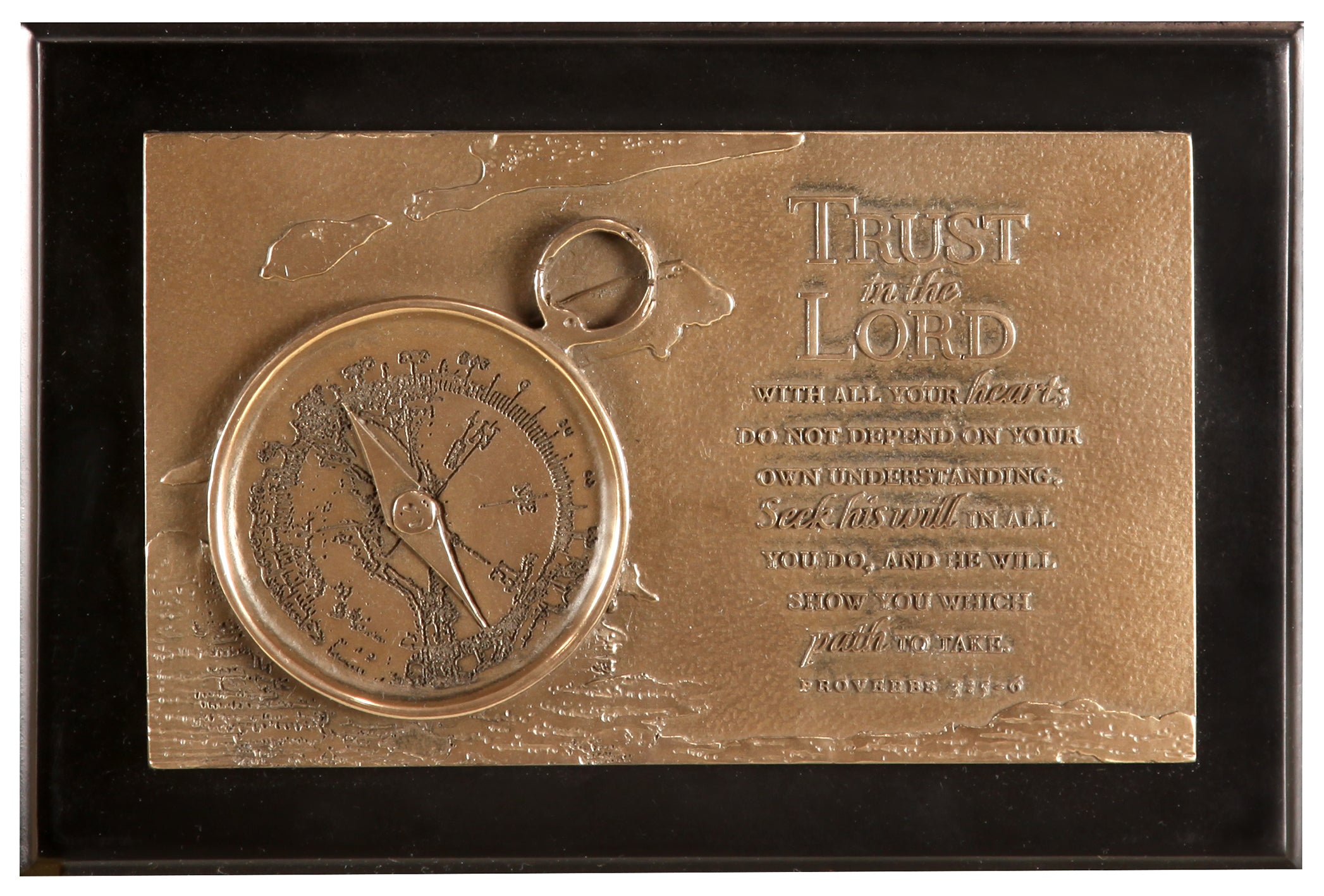 Moments of Faith Sculpture Box: Compass (Proverbs 3:5-6)