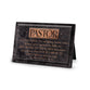 Plaque: Standfirm, Pastor (1 Cor. 15:58) Charcoal/Copper (Resin)