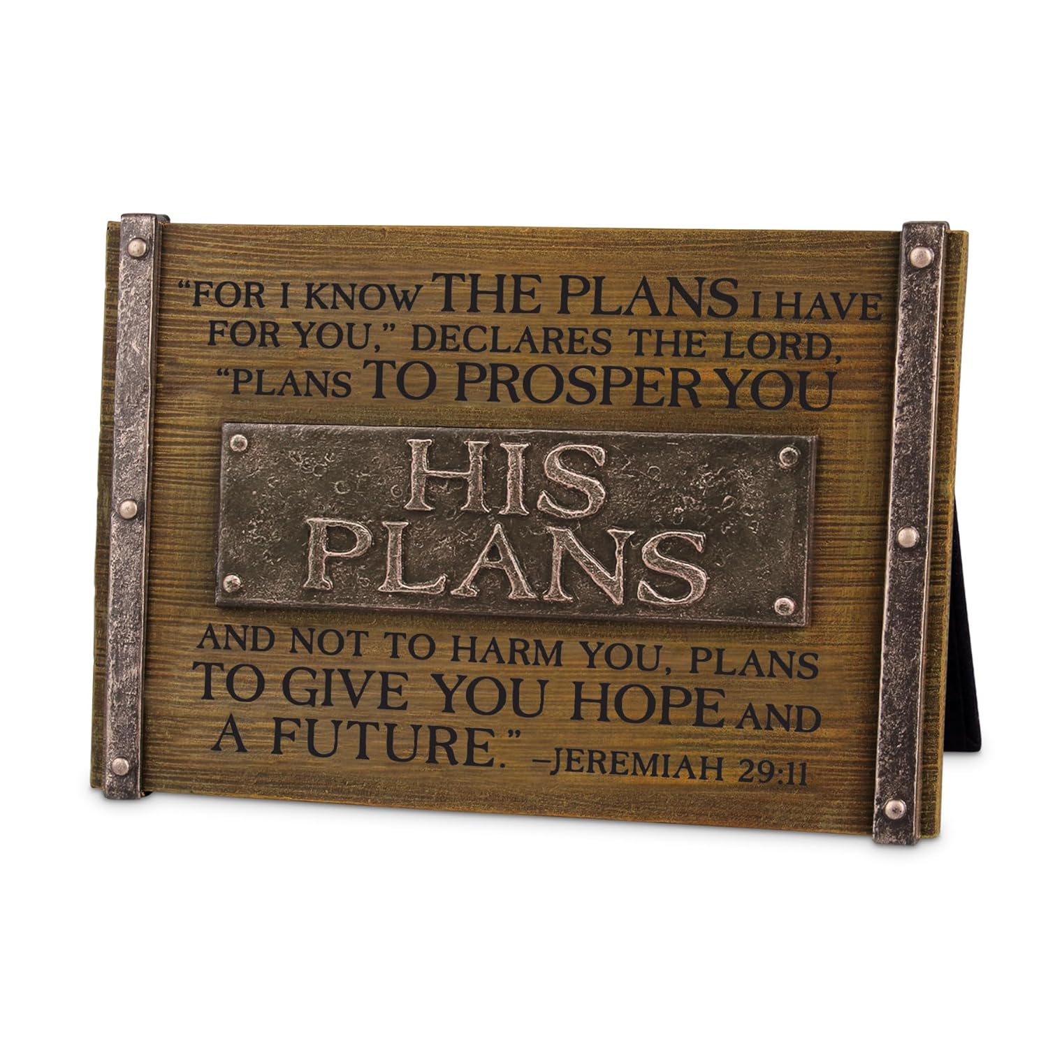 Tabletop Plaque: Blessings, His Plans Resin (Jer. 29:11)