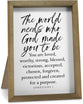 Desktop Plaque (MDF/wood): The World Needs (Eph. 1 ) Hope Rising