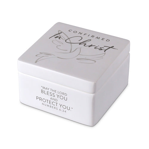 Keepsake Box Precious Occasions: Confirmed in Christ, Cast Stone (Number 6:24)