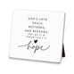 Ceramic Square Plaque: Hope Easel Back (Jer. 30:17, Psalm 103:2-5)