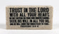 Stone Scripture Block: Trust Engraved (Prov 3:5-6)