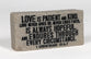 Scripture Block: Love (1 Cor. 13:4 & 7) (Cast Stone)