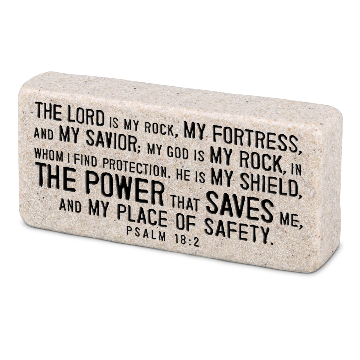 Cast Stone Scripture Block: The Lord is My Rock (Psalm 18:2)