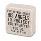 Cast Stone Plaque: His Angels Scripture Stone, Cream (Psalm 91:11)