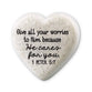Scripture Stone: Hearts of Hope - He Cares For You (1 Peter 5:7)